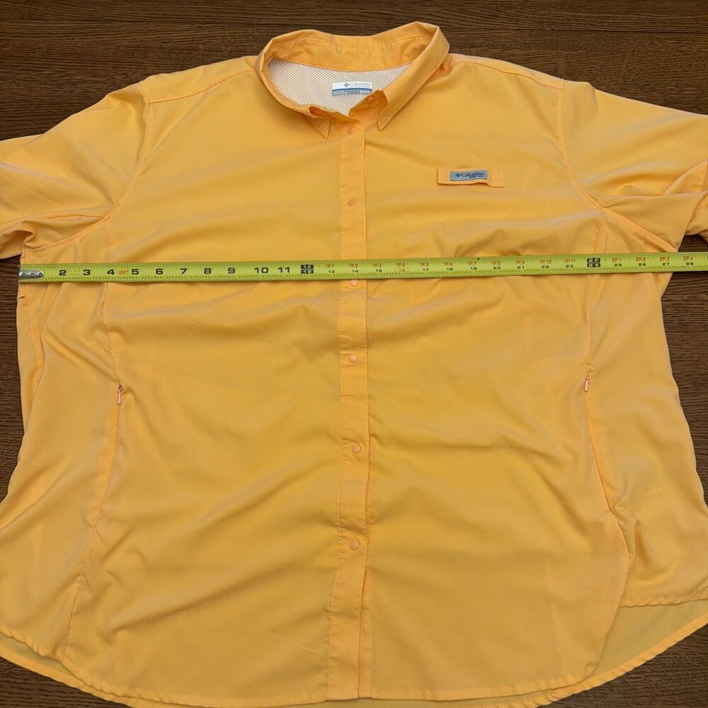 Columbia PFG Omnishade Women’s 3X Short Sleeve Orange Shirt - Picture 7 of 15